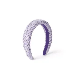 Janie and Jack Hair-Tweed Headband alpine purple heather
