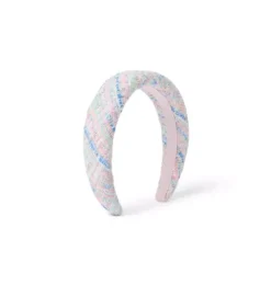 Janie and Jack Hair-Tweed Headband pale pink