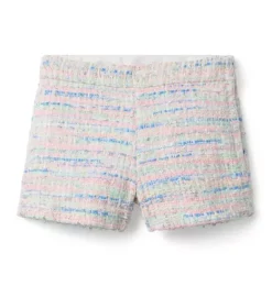 Janie and Jack Matching Sets|Skirts & Shorts-Tweed Short pale pink