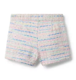 Janie and Jack Matching Sets|Skirts & Shorts-Tweed Short pale pink