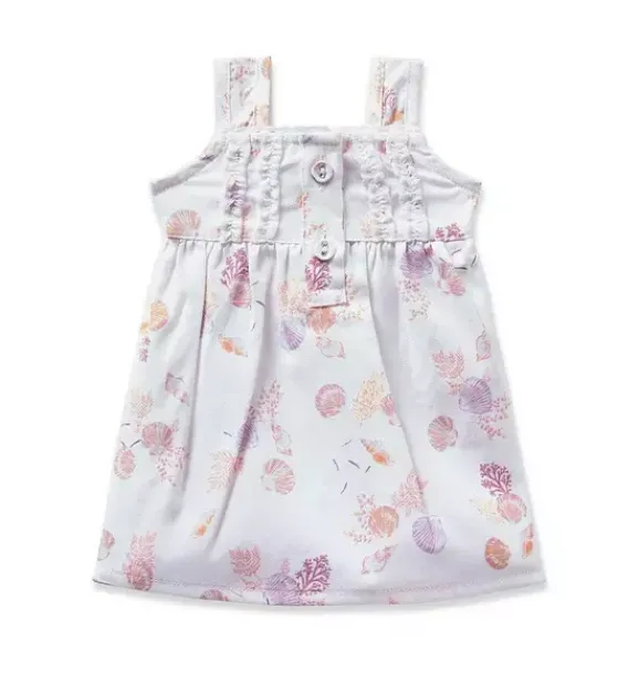 Janie and Jack Petite Plume|Dolls-Twill Doll Nightgown in seashell splendor