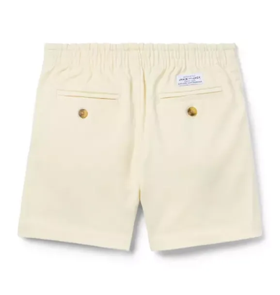 Janie and Jack Shorts-Twill Pull-On Short freshwater pearl