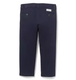 Janie and Jack Pants-Twill Stretch Pant connor navy