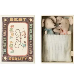 Janie and Jack Dolls-Twins, Baby mice in matchbox multi