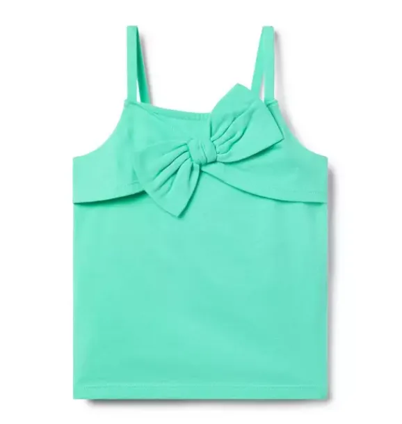 Janie and Jack Sleeveless Tops-Twist Bow Top fresh mint
