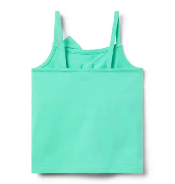 Janie and Jack Sleeveless Tops-Twist Bow Top fresh mint