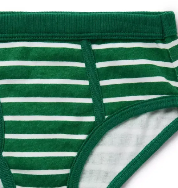 Janie and Jack Underwear|Underwear-Underwear Set Boys 3-Pack pinewood green stripe and white dinosaur and light yellow stripe