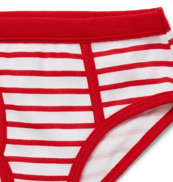 Janie and Jack Underwear|Underwear-Underwear Set Boys 3-Pack moto red stripe and white truck and ocean air stripe