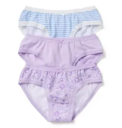 Janie and Jack Underwear|Underwear-Underwear  Set Girls 3-Pack lilac, medium blue stripe and lilac floral