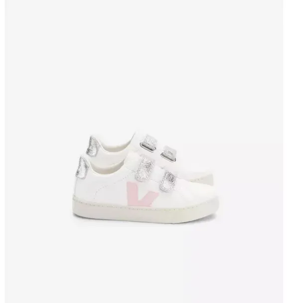 Janie and Jack Kids Shoes|Shoes-Veja Kid Metallic Esplar Sneaker white