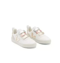 Janie and Jack Kids Shoes|Shoes-Veja Kid Metallic V-10 Sneaker metallic gold