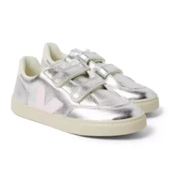 Janie and Jack Kids Shoes|Shoes-Veja Kid V12 Metallic Sneaker metallic silver