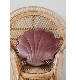 Janie and Jack Decorative Pillows And Throws|Seasonal Décor-Velvet “” Shell Pillow cosmic pearl