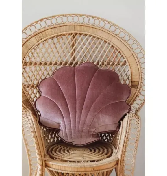 Janie and Jack Decorative Pillows And Throws|Seasonal Décor-Velvet “” Shell Pillow cosmic pearl