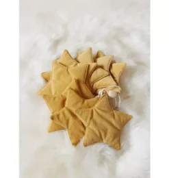 Janie and Jack Seasonal Décor-Velvet &ldquo;&rdquo; Garland with Stars honey dust