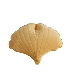 Janie and Jack Decorative Pillows And Throws|Seasonal Décor-Velvet &ldquo;&rdquo; Ginkgo Leaf Pillow honey