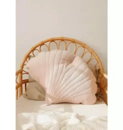 Janie and Jack Seasonal Décor|Decorative Pillows And Throws-Velvet &ldquo;&rdquo; Ginkgo Leaf Pillow powder pink
