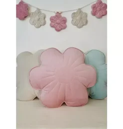 Janie and Jack Seasonal Décor|Decorative Pillows And Throws-Velvet "" Flower Pillow pink elderberry