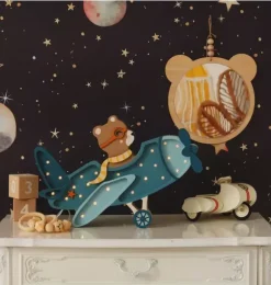 Janie and Jack Lighting-Vintage Plane denim blue