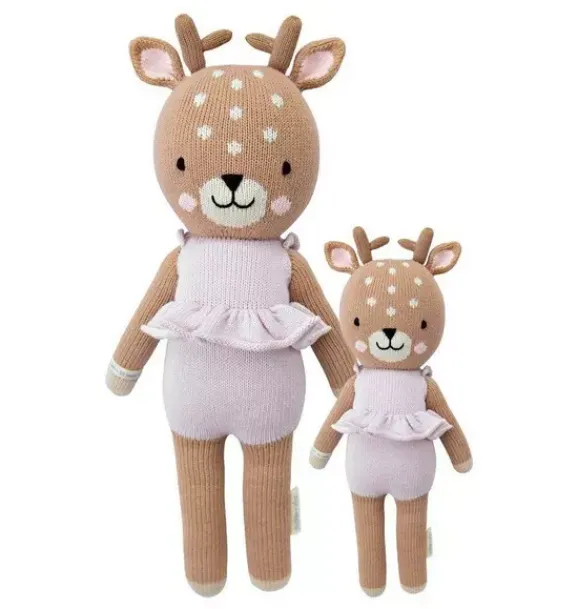 Janie and Jack Stuffed Animals-Violet the fawn light/pastel purple