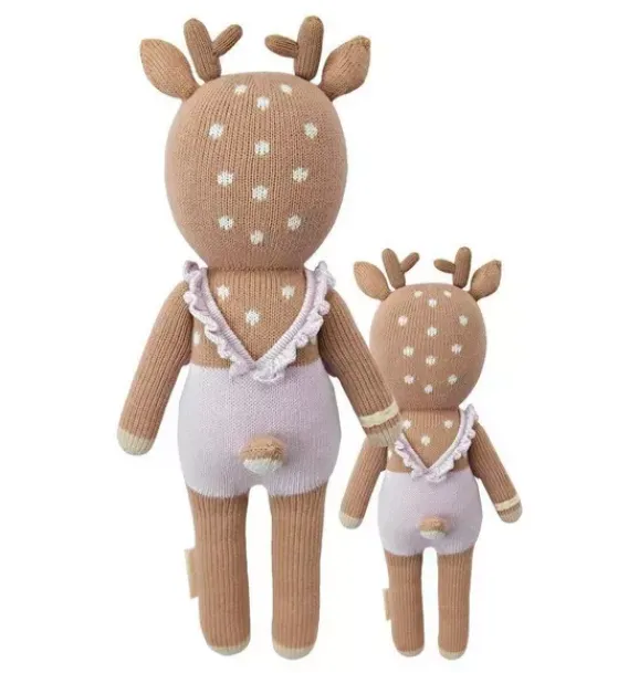 Janie and Jack Stuffed Animals-Violet the fawn light/pastel purple
