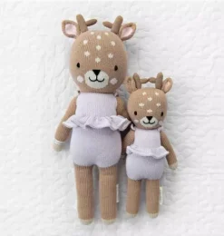 Janie and Jack Stuffed Animals-Violet the fawn light/pastel purple