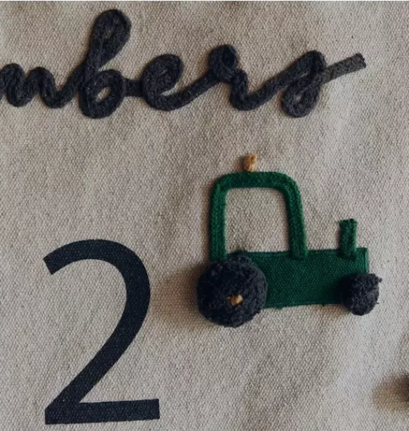 Janie and Jack Art-Wall Hanger Farm Numbers multicolor