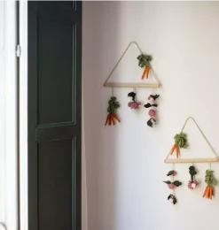 Janie and Jack Art-Wall Hanger Veggies multicolor