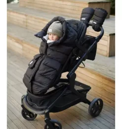 Janie and Jack Strollers-Warmmuffs - Plush black plush