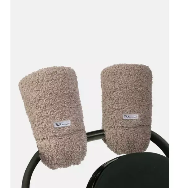 Janie and Jack Strollers-Warmmuffs - Teddy oatmeal