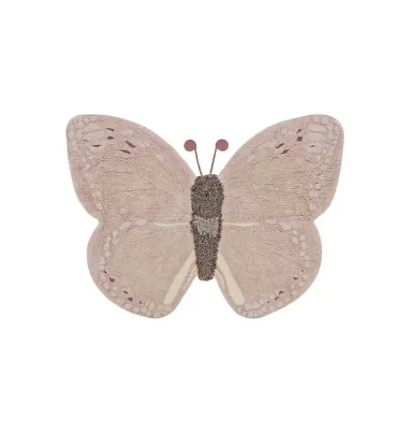 Janie and Jack Rugs-Washable Animal Rug Baby Butterfly rose