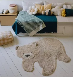 Janie and Jack Rugs-Washable Animal Rug Bear honey
