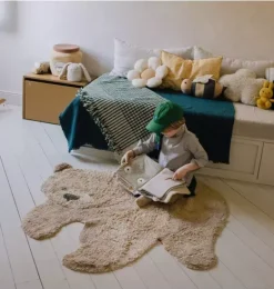 Janie and Jack Rugs-Washable Animal Rug Bear honey