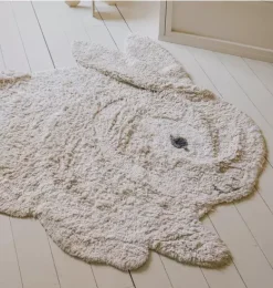 Janie and Jack Rugs-Washable Animal Rug Bunny natural