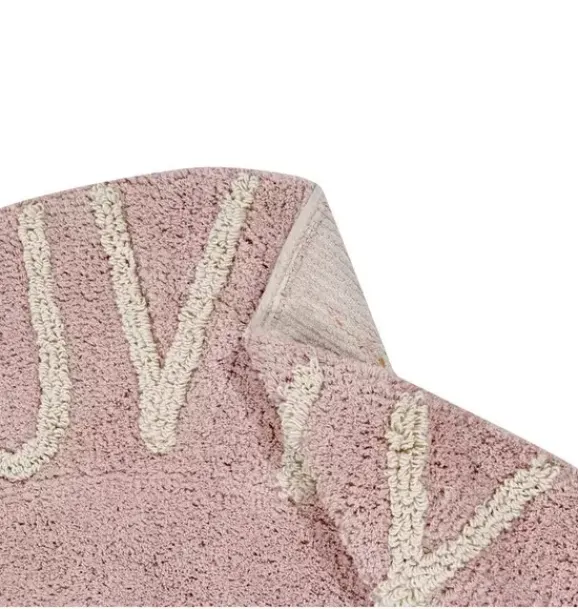 Janie and Jack Rugs-Washable Rug ABC Natural Vintage Nude rose