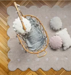 Janie and Jack Rugs-Washable Rug Biscuit beige