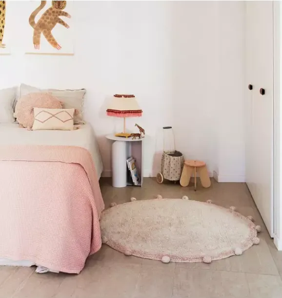 Janie and Jack Rugs-Washable Rug Bubbly Vintage Nude natural