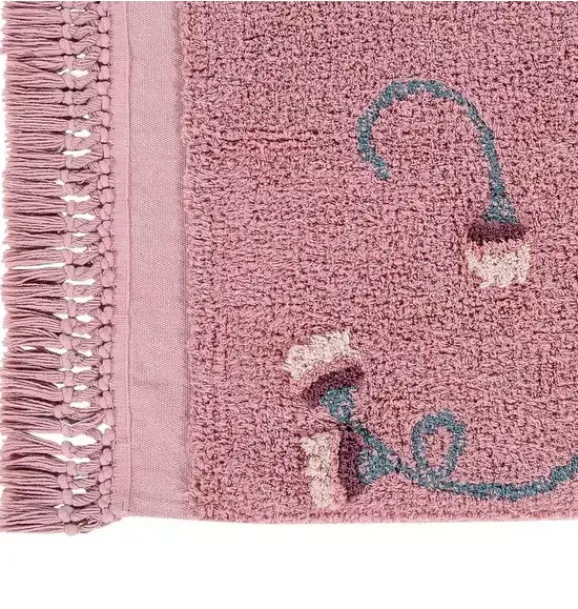 Janie and Jack Rugs-Washable Rug English Garden Ash rose