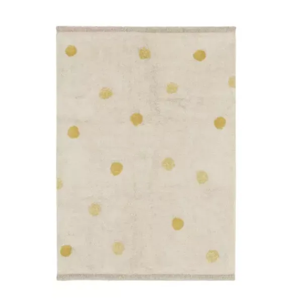 Janie and Jack Rugs-Washable Rug Hippy Dots Honey natural and honey