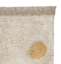 Janie and Jack Rugs-Washable Rug Hippy Dots Honey natural and honey