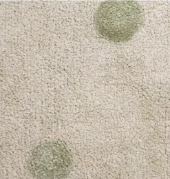Janie and Jack Rugs-Washable Rug Hippy Dots Olive natural and olive