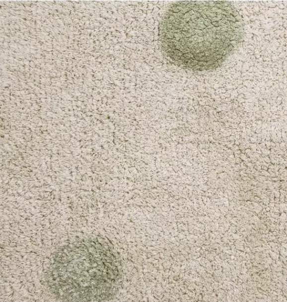 Janie and Jack Rugs-Washable Rug Hippy Dots Olive natural and olive