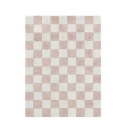 Janie and Jack Rugs-Washable Rug Kitchen Tiles Rose natural and rose