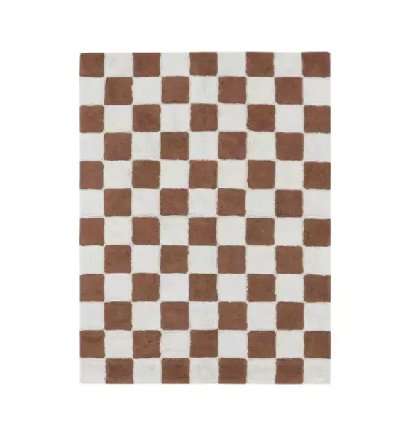 Janie and Jack Rugs-Washable Rug Kitchen Tiles Toffee natural and toffee