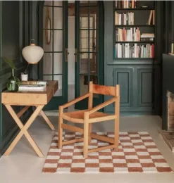 Janie and Jack Rugs-Washable Rug Kitchen Tiles Toffee natural and toffee