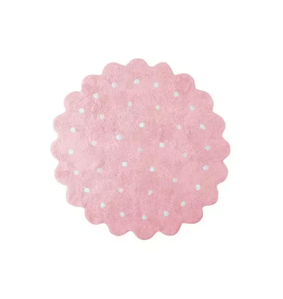 Janie and Jack Rugs-Washable Rug Little Biscuit Pink rose
