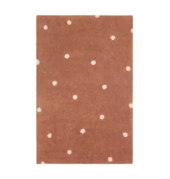 Janie and Jack Rugs-Washable Rug Mini Dot chestnut