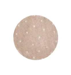Janie and Jack Rugs-Washable Rug Round Dot rose