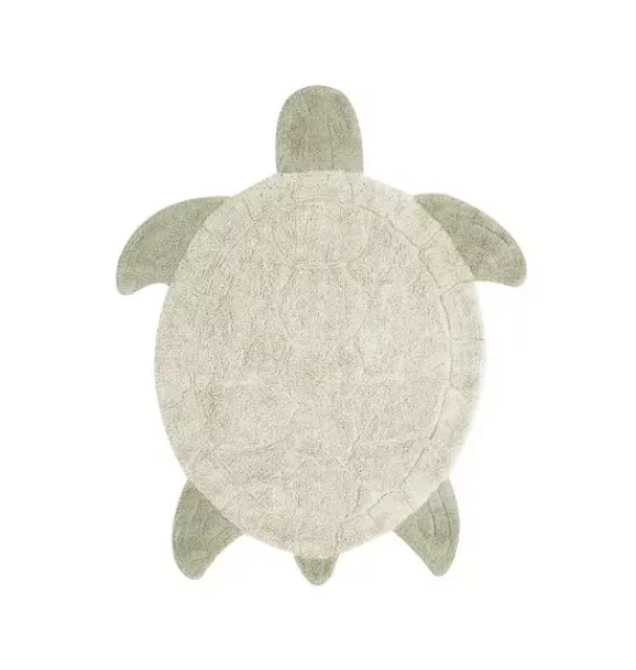 Janie and Jack Rugs-Washable Rug Sea Turtle natural and green