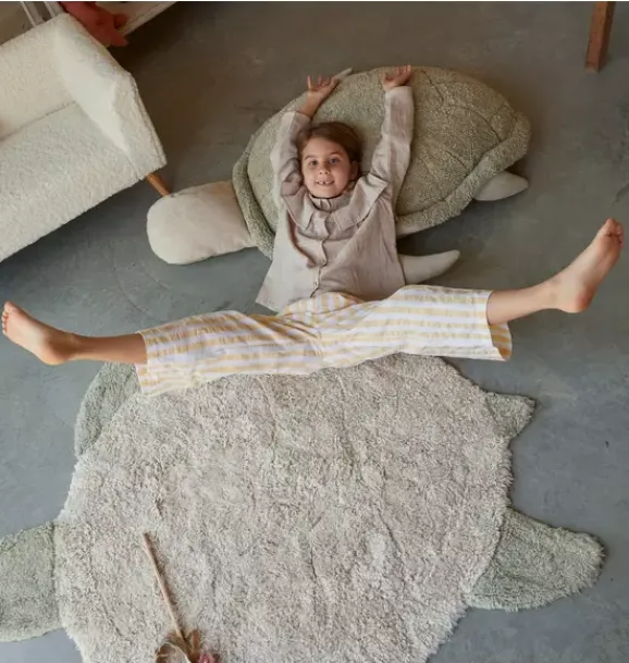 Janie and Jack Rugs-Washable Rug Sea Turtle natural and green
